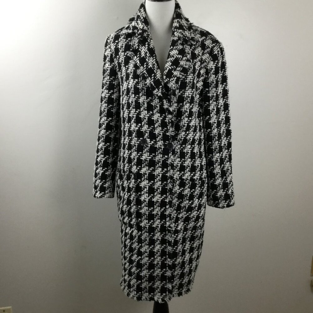 Joie Aubrielle Houndstooth Coat s - Picture 3 of 10